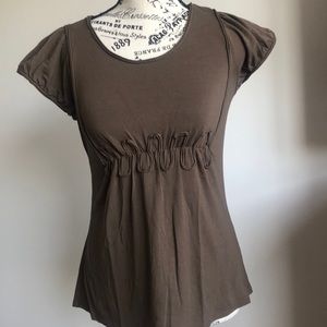 Max Studio short sleeve top babydoll shirt, Size Small